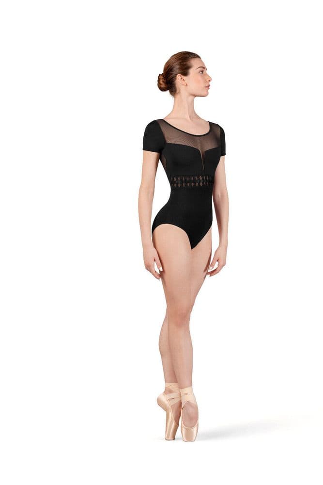 Bloch Black Talise V Back Cap Sleeve Leotard