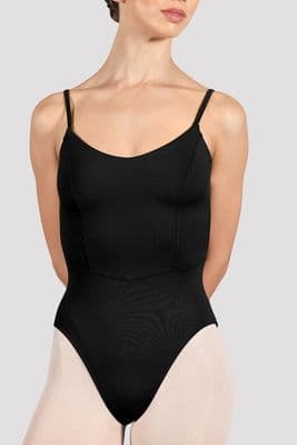 BLOCH Ladies Scoop Back Camisole Leotard Front Seam Detail Ruby L4207 Black