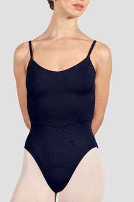 BLOCH Ladies Scoop Back Camisole Leotard Front Seam Detail Ruby L4207 Navy