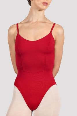 BLOCH Ladies Scoop Back Camisole Leotard Front Seam Detail Ruby L4207 Red