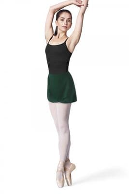BLOCH Ladies Sheer Georgette Wrap Ballet Skirt R9721 - Forest Green