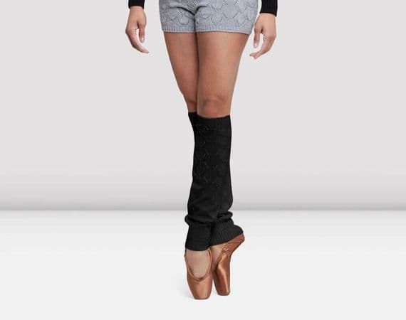 Bloch Ladies Stelle Cotton Diamond Knit Legwarmers W5200 Black