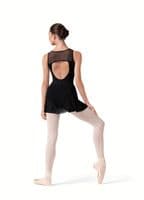 Bloch Ladies Zoe Floral Mesh Fixed Wrap Pull On Skirt R10001 Black