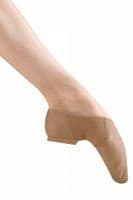 BLOCH Neo-Flex Leather Split Sole Slip on Jazz Shoes Neoprene Arch S0495 Tan