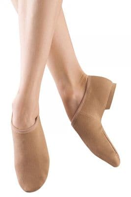 BLOCH Phantom Stretch Canvas Split Sole Slip on Jazz Shoes S0473 Tan