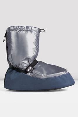 BLOCH SALE Adult Warm Up Dance Booties Boots Metallic Grey Blue IM009BM