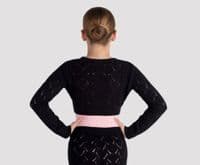 Bloch Sale Girls Emily Long Sleeve Ballet Wrap Dance Top Black CZ5259