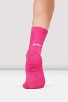 BLOCH SOX BLOCHSOX™ Crew Length Dance Socks Compression Arch NEW Hot Pink A1200