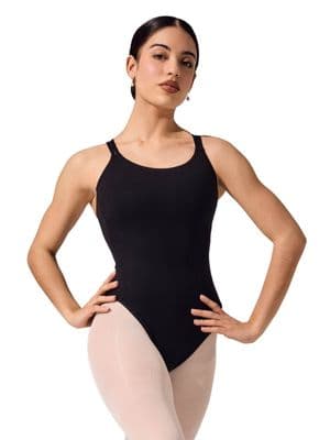 Capezio Camisole Leotard with Double Strap Back Cotton CC123 Black Teens Adult