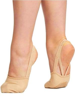 Capezio Canvas Hanami Pirouette Turning Shoe Turners Half Shoe Lyrical Nude