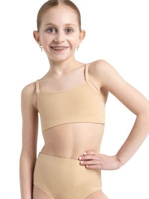 Capezio Child Girls Camisole Bra Top with Adjustable Straps TB102C Nude