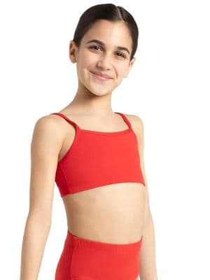 Capezio Child Girls Camisole Bra Top with Adjustable Straps TB102C Red