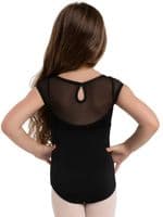 Capezio Child Girls Jewel Garden Pearl Cap Sleeve Leotard 12288C Black