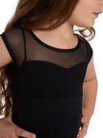 Capezio Child Girls Jewel Garden Pearl Cap Sleeve Leotard 12288C Black