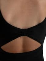 Capezio Child Girls Kira Camisole Leotard Ruched Front Bow Back 12282C Black