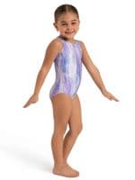 Capezio Child Girls Mermaid Magic Aquatic Gymnastic Leotard 12113C Tie Dye Lilac