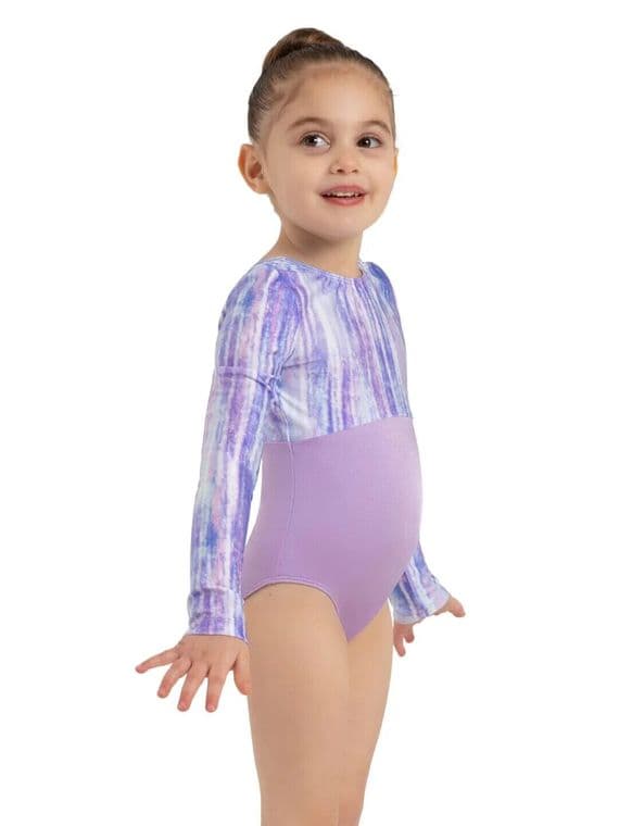 Capezio Child Girls Mermaid Magic Ariel Gymnastics Leotard 12115C Tie Dye Lilac
