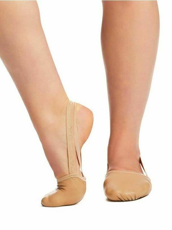 Capezio Leather Pirouette II Turning Shoe Half Sole Contemporary Lyrical Nude