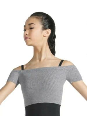CAPEZIO SALE Ladies Dance Ribbed Knit Crop Sweater Top Sleeveless Warm Up 11383W