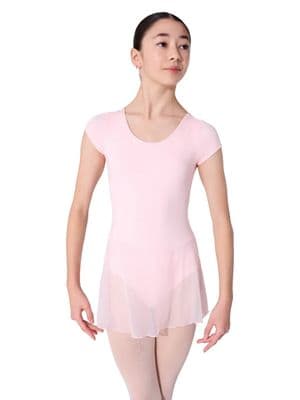 Capezio Short Sleeve Skirted Leotard Dress Pink Girls Child ES3008C