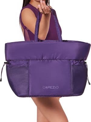 Capezio Studio Multi-Sleeve Tote Bag Dance Gym Yoga Pilates Aubergene B322