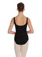 Capezio Tank Style Leotard with Belt Cotton CAD201 Black Adult Sizes