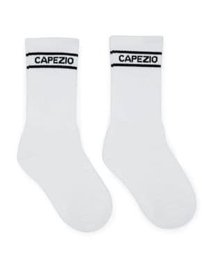 Capezio Varsity Crew Socks White Cotton F6001U