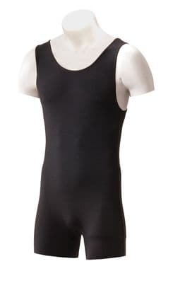 INTERMEZZO Men's and Boy's Dance Tank Style Short Unitard Cotton/Elastane Black
