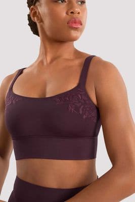 Mirella by Bloch Ladies Adagio Camisole Bra Top M30017L Merlot Red