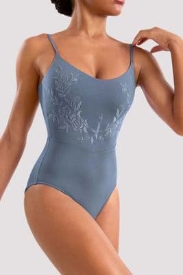 Mirella By Bloch Ladies Adagio Camisole Leotard Floral Embroidery M70007LM Grey