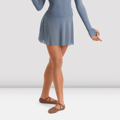 Mirella by Bloch Ladies Adagio Mesh High-Lo Pull On Skirt MS10005 Dusty Grey