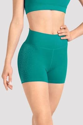 Mirella by Bloch Ladies Celeste High Waist Printed Shorts M90004L Green