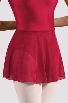 Mirella by Bloch Ladies SALE Mesh Pull On Skirt Raspberry Shine