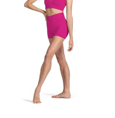 Mirella by Bloch SALE Ladies Shorts Braid Detail V Front Waistband M6046L Pink