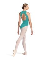 Mirella by Bloch SALE Ladies Zip Front Braided Open Back Leotard M3114LM Green