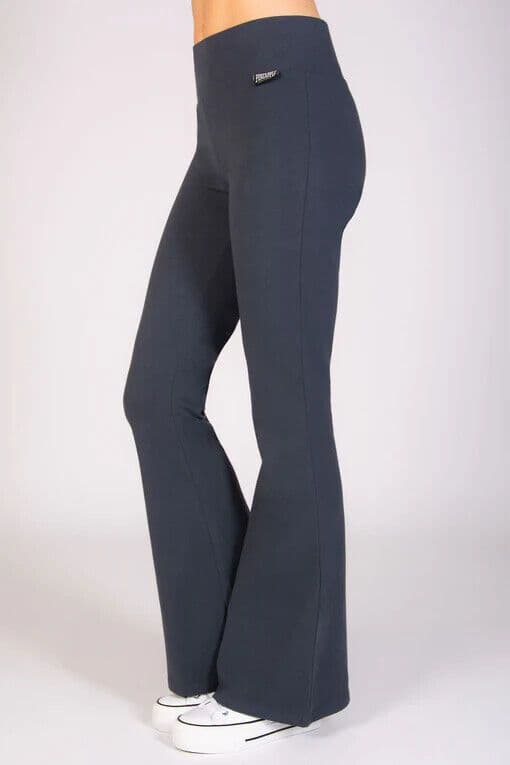 PINEAPPLE Dancewear Womens Flare Jersey Trousers Yoga Pilates Pants Charcoal