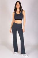 PINEAPPLE Dancewear Womens Flare Jersey Trousers Yoga Pilates Pants Charcoal