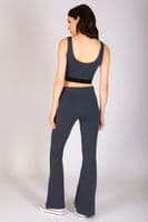 PINEAPPLE Dancewear Womens Flare Jersey Trousers Yoga Pilates Pants Charcoal