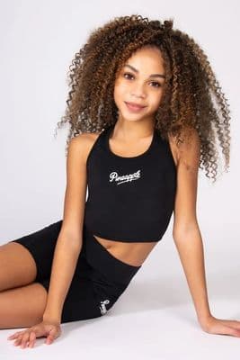 Pineapple Girls Activewear Vest with Racerback Dance Black