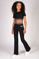 Pineapple Girls Tape Hem Crop T-Short Dance Black