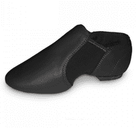 Roch Valley Leather Slip On Jazz Dance Shoes Neoprene Arches Split Sole Black