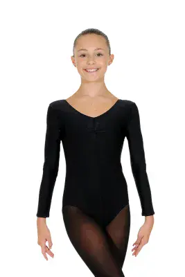 Roch Valley Martene Long Sleeved Leotard Nylon Lycra Black Dance Gymnastics