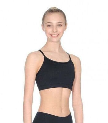 Roch Valley Microfibre Strappy Crop Top with Muscle Back Design Black or Purple
