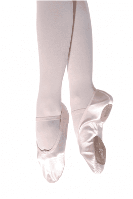 Roch Valley Pink Satin Ballet Shoes Split Suede Sole