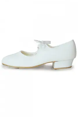 Roch Valley Tap Shoes Low Heel  White Fitted  Toe and Heel Taps
