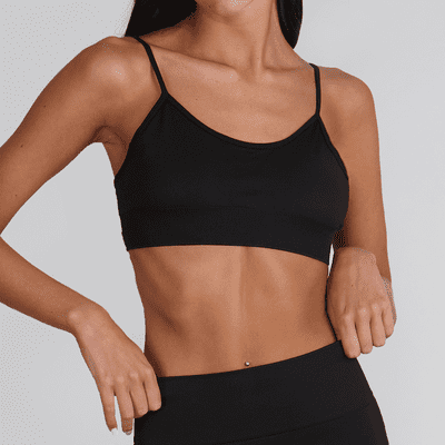Silky Activewear Seamless Bra Top Dance Gym Fitness Yoga Pilates Black