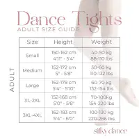 SILKY Dance Convertible Ballet Tights Intermediate 60 Denier Pink Adult Sizes