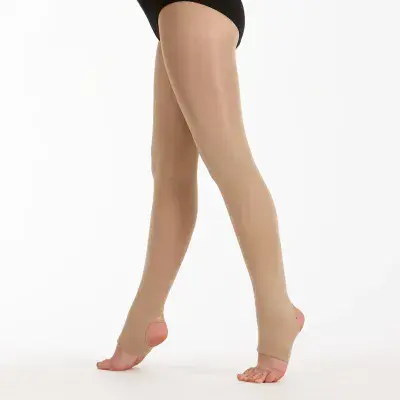 SILKY Dance Shimmer Tights Stirrup Foot Light Toast Girls Sizes