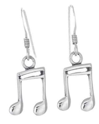 Sterling Silver Musical Note Earings Ideal Gift for Musician Singer