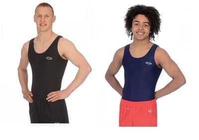 THE ZONE Z119 Mens and Boys Gymnastics Leotard Gym Gymnast Dance Black or Navy